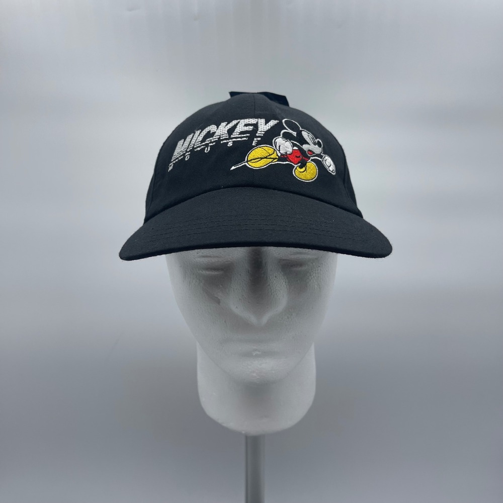 Mickey Unlimited 1057 OSFM Black Baseball Cap Embroidered Disney Vintage RN87429